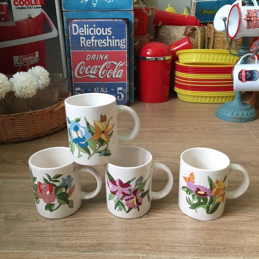 “mug” with various flower designs | Stored old version