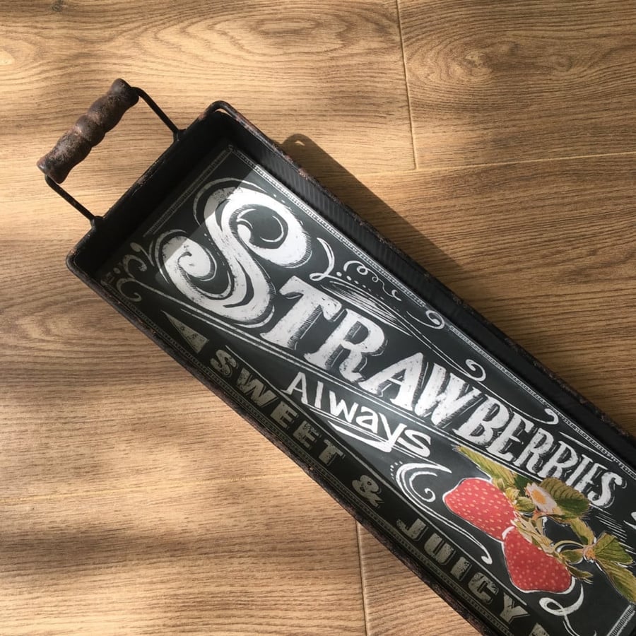 Iron tray - shabby chic