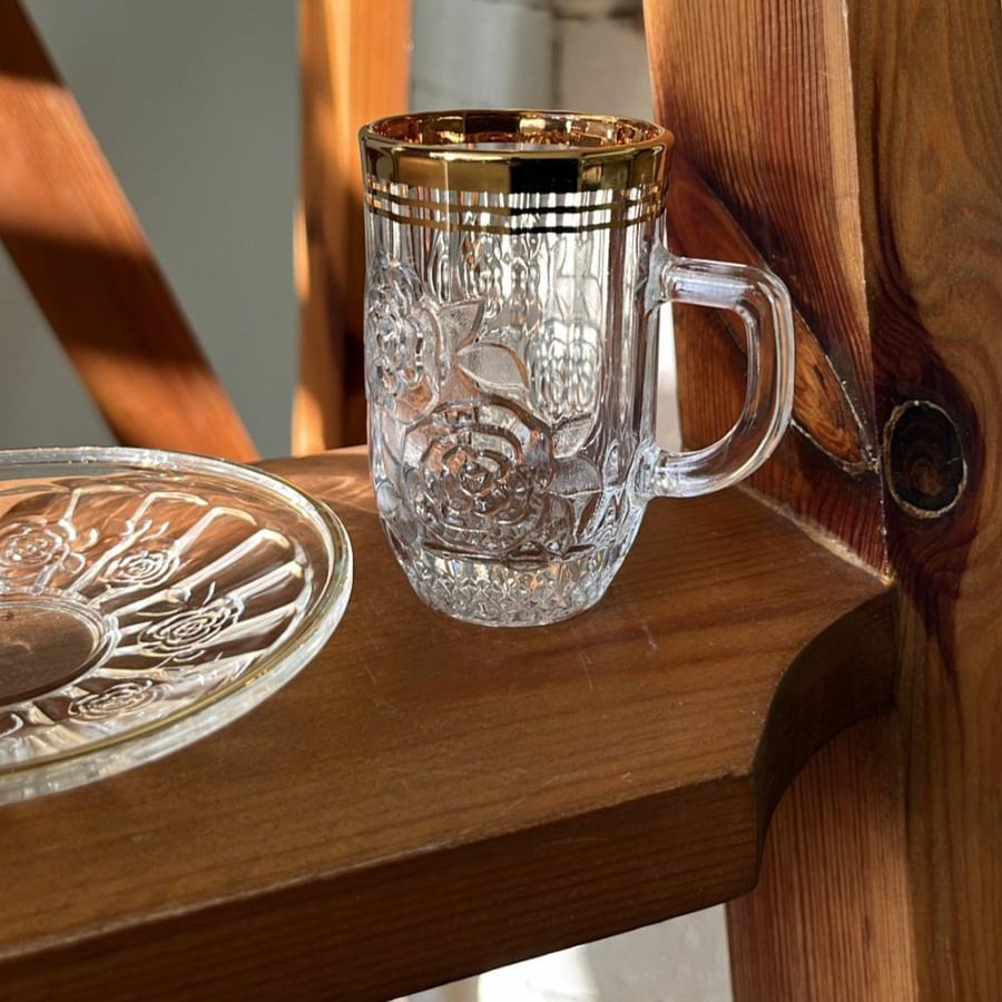 Vintage cups made in Korea by PARKA GLASS