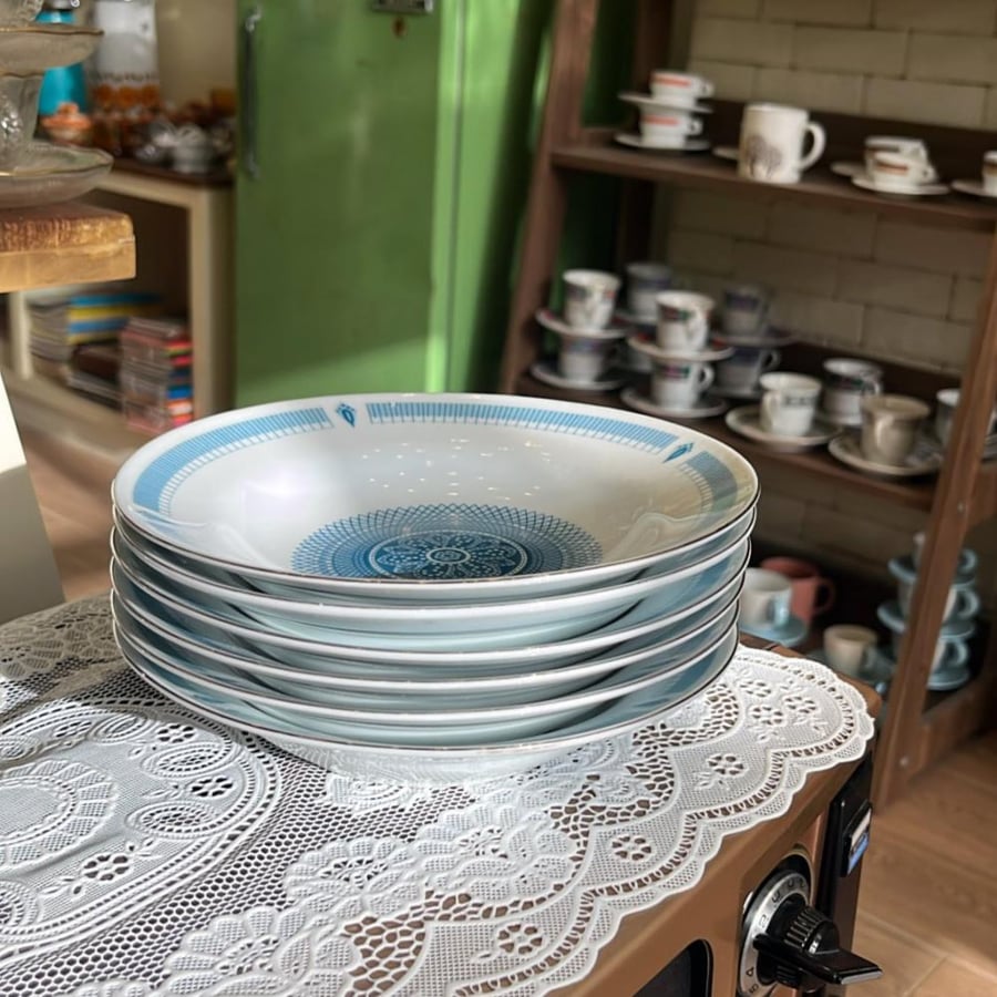 Set of 6 vintage china plates