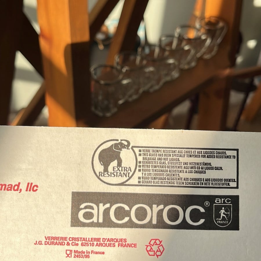 بيالات كرستال صناعة فرنسية ماركة arcoroc