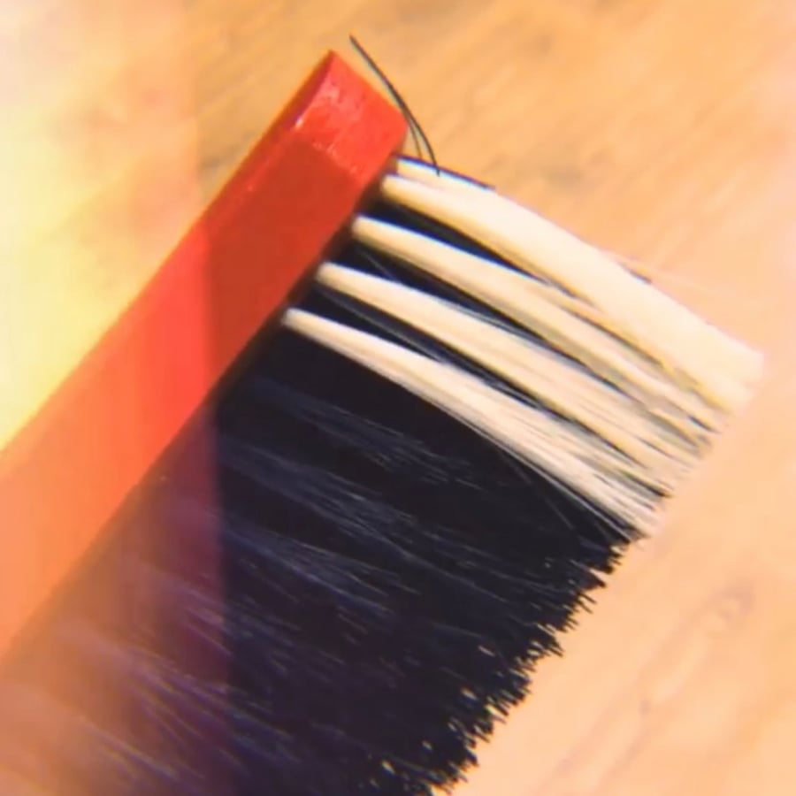 Vintage wooden broom