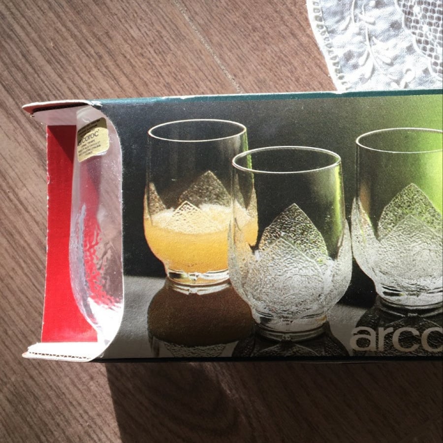 A set of 3 glasses made in France