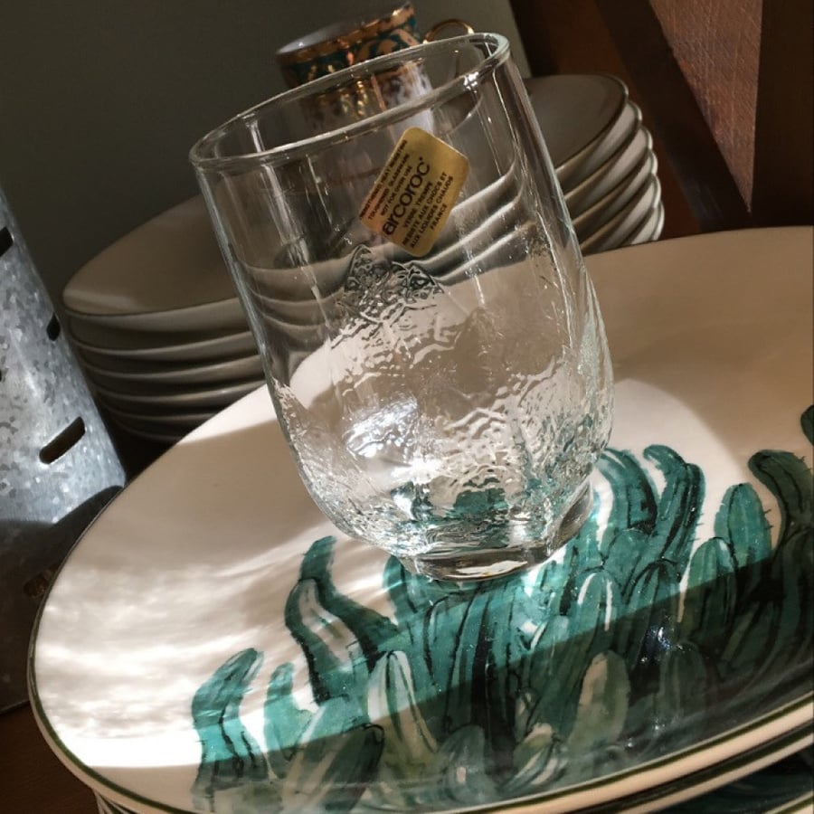 A set of 3 glasses made in France
