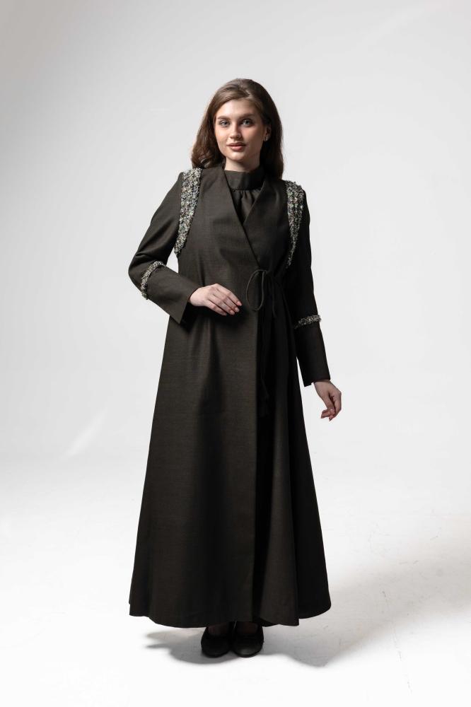 Green Bloom Blazer Abaya