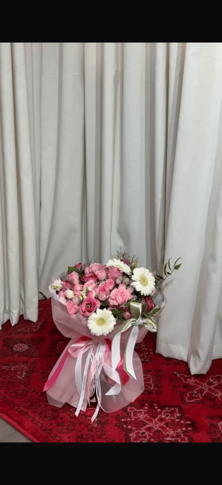 بوكيه ورد مكس بينك