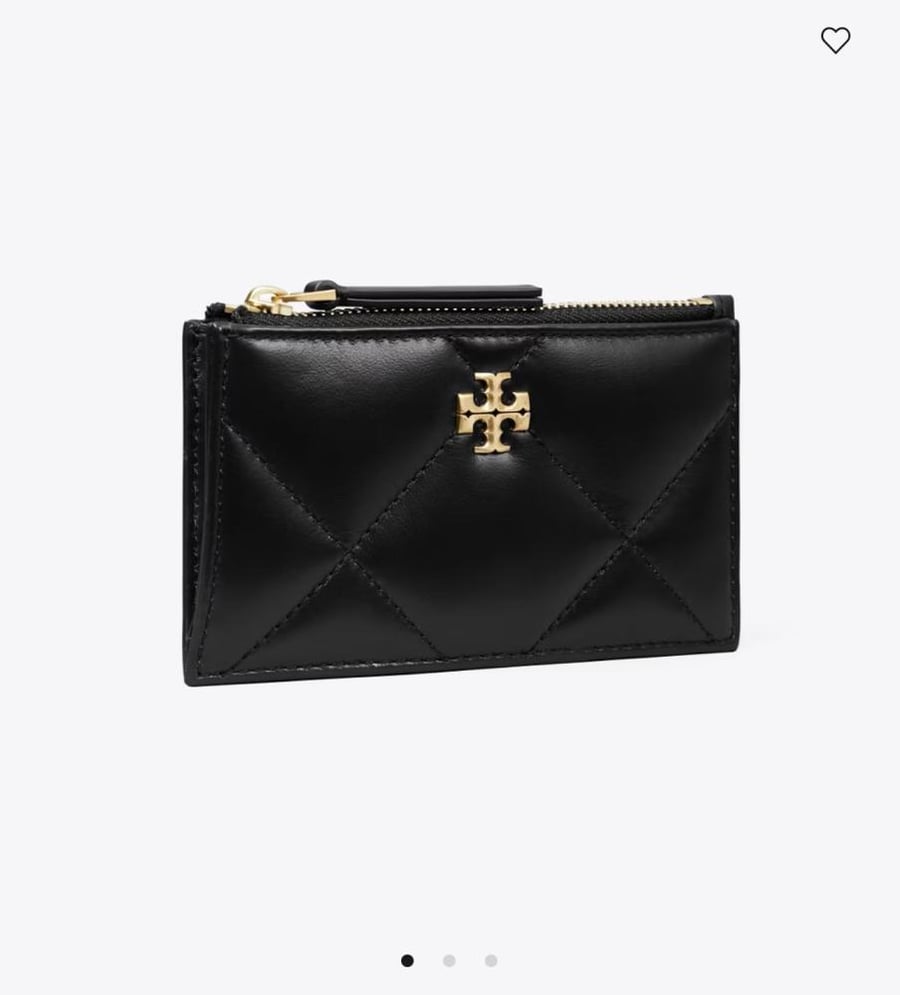 حافظة بطاقات بسحاب بتصميم كيرا الماسي – من Tory Burch