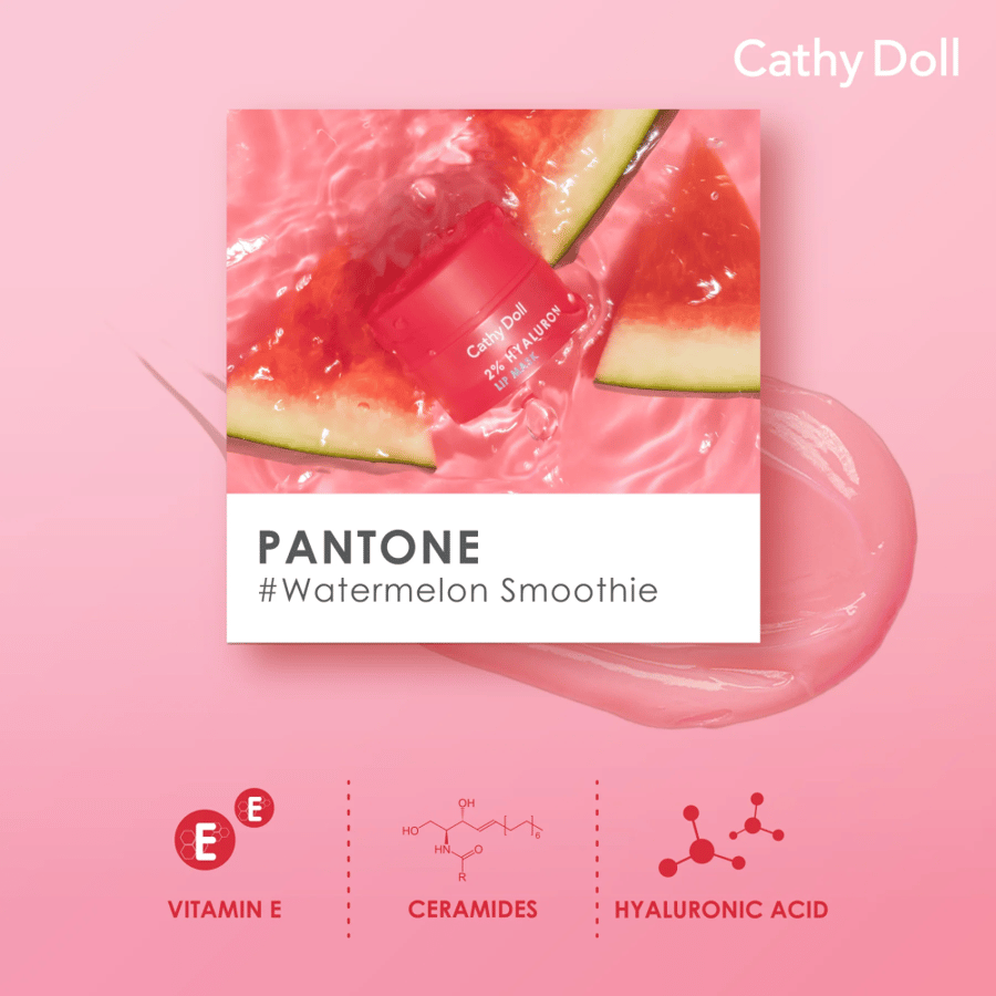 قناع الشفاه كاثي دول هيالورون 2% بالبطيخ