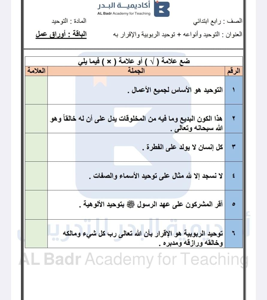 الباقة الألماسية لجميع المواد - صف رابع ابتدائي للفصل الدراسي الأول