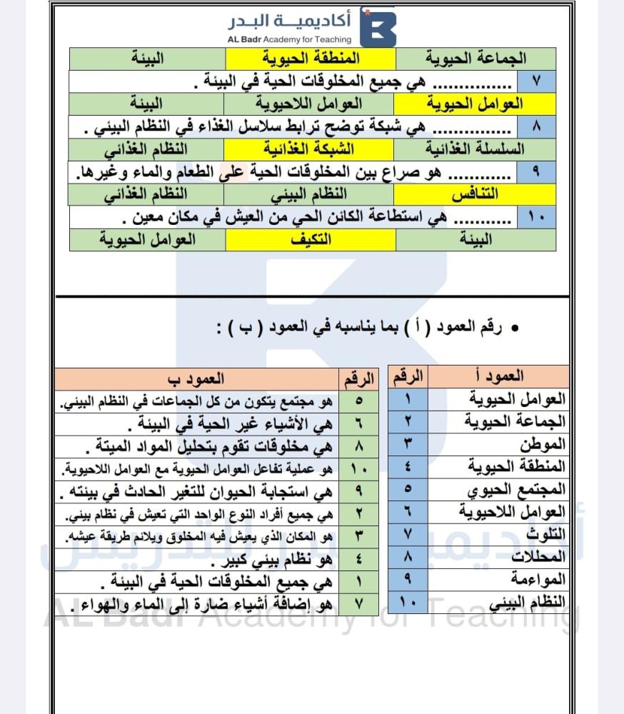 الباقة الذهبية لمادة العلوم - صف رابع ابتدائي للفصل الدراسي الأول