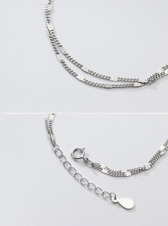 سوار Chain فضة عيار 925 تصميم سلسلة عصري