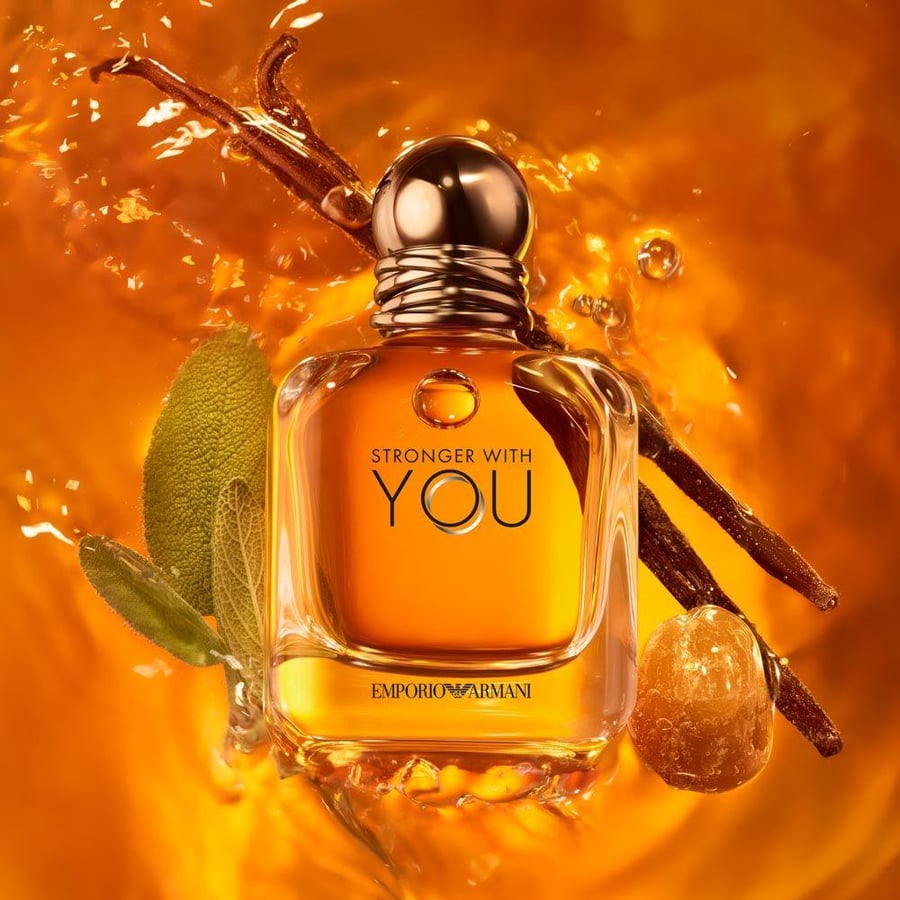 عطر رجالي او دو تواليت Stronger With You من Emporio Armani زجاجة شفافة