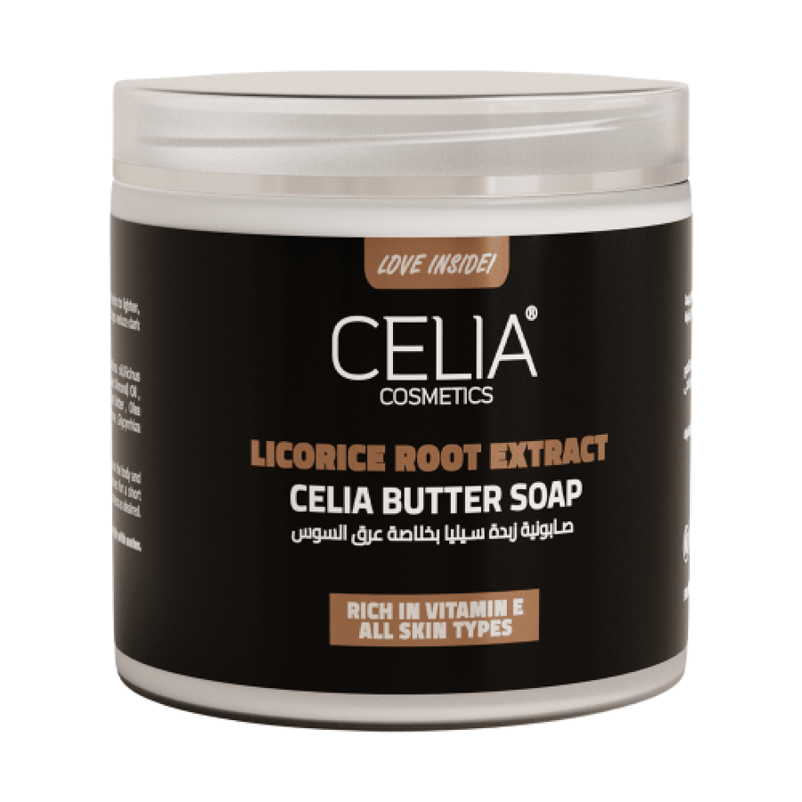 صابونة زبدة عرق السوس من Celia Cosmetics 500 مل جرة