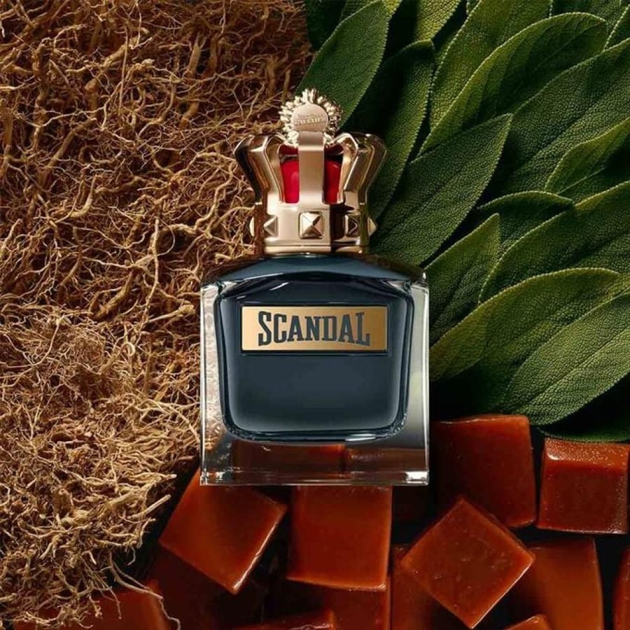 عطر فاخر باي كيليان زجاجة داكنة أزرق رمادي بتاج ذهبي موديل 2790