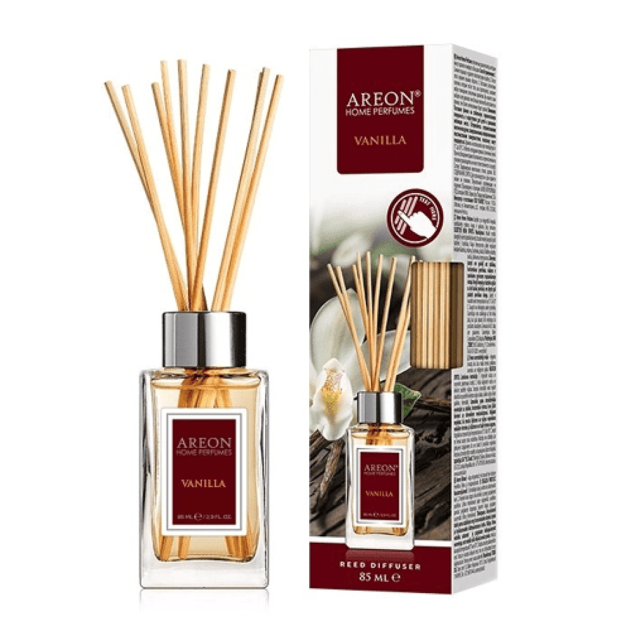 معطر أعواد فانيليا Enath زجاجي شفاف 85 ML بغطاء فضي