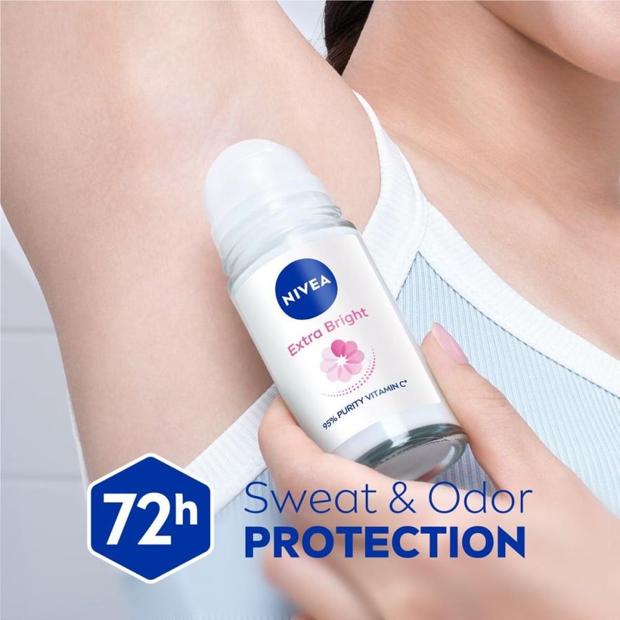 مزيل عرق رول أون ناتشرال فيرنس من NIVEA 50 مل أبيض