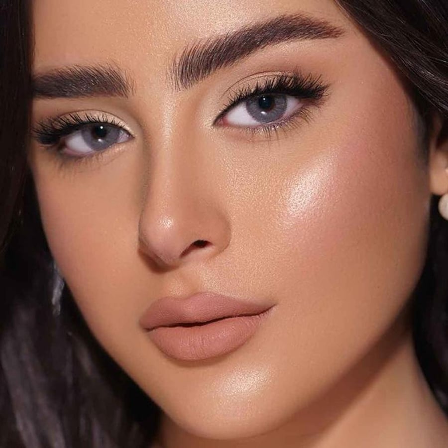 عدسات لاصقة ملونة زينة أفل درجة ارجنت فضي لمظهر جذاب