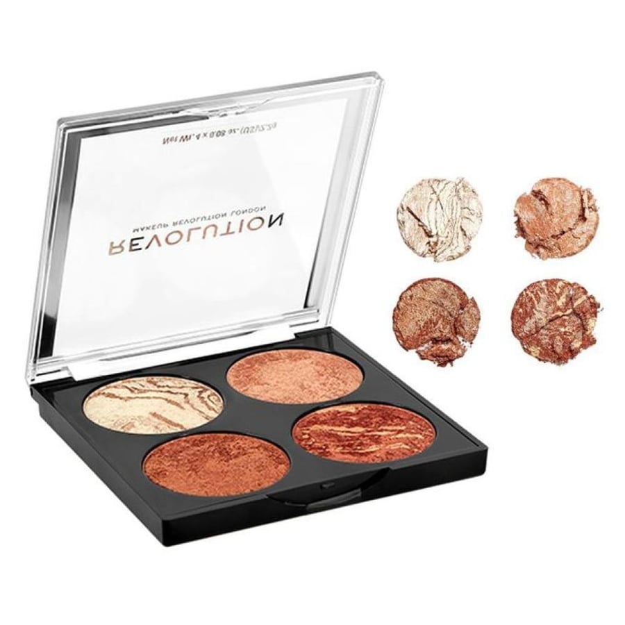 باليت خدود روز جولد من Makeup Revolution 4 أقراص كومباكت