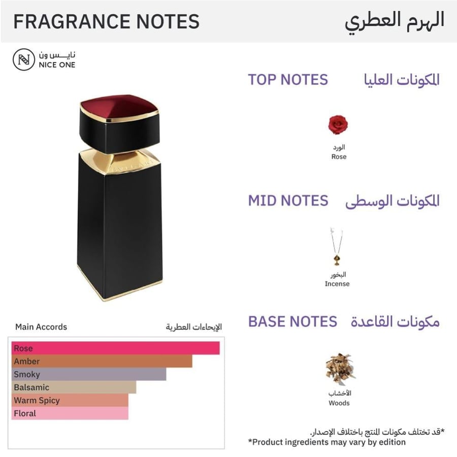 عطر لو جيمي جيرنات من BVLGARI للرجال عبوة سوداء بلمسات ذهبية