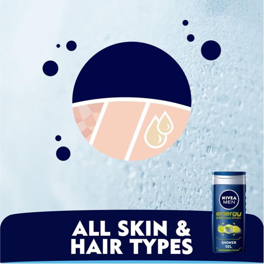 جل استحمام إنرجي منعش للرجال من نيفيا NIVEA 500 مل أزرق