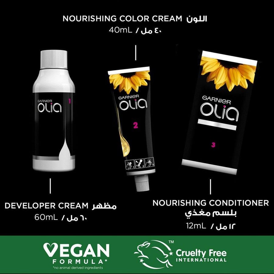 صبغة شعر أوليا دائمة خالية من الأمونيا من Garnier أشقر غامق