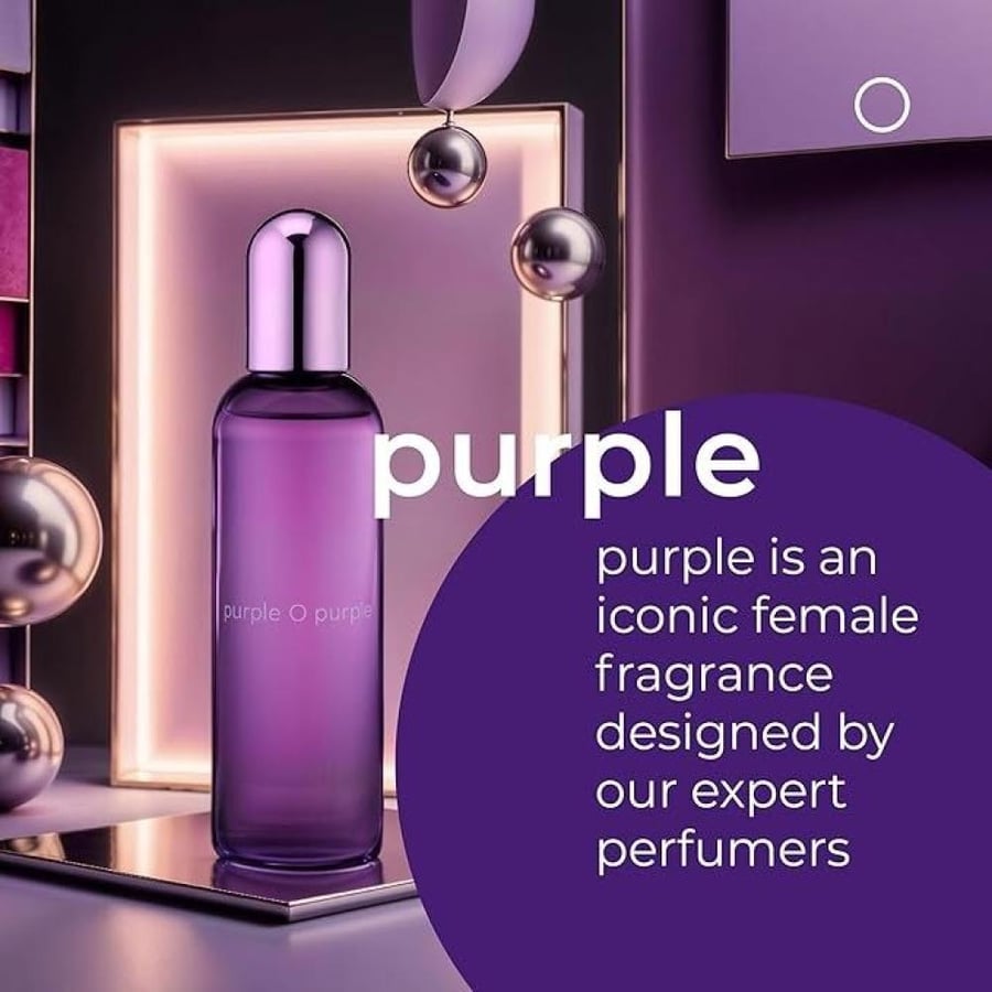 عطر او دو بارفيوم كولور مي فيمي بيربل من Purple O Purple بزجاجة بنفسجية