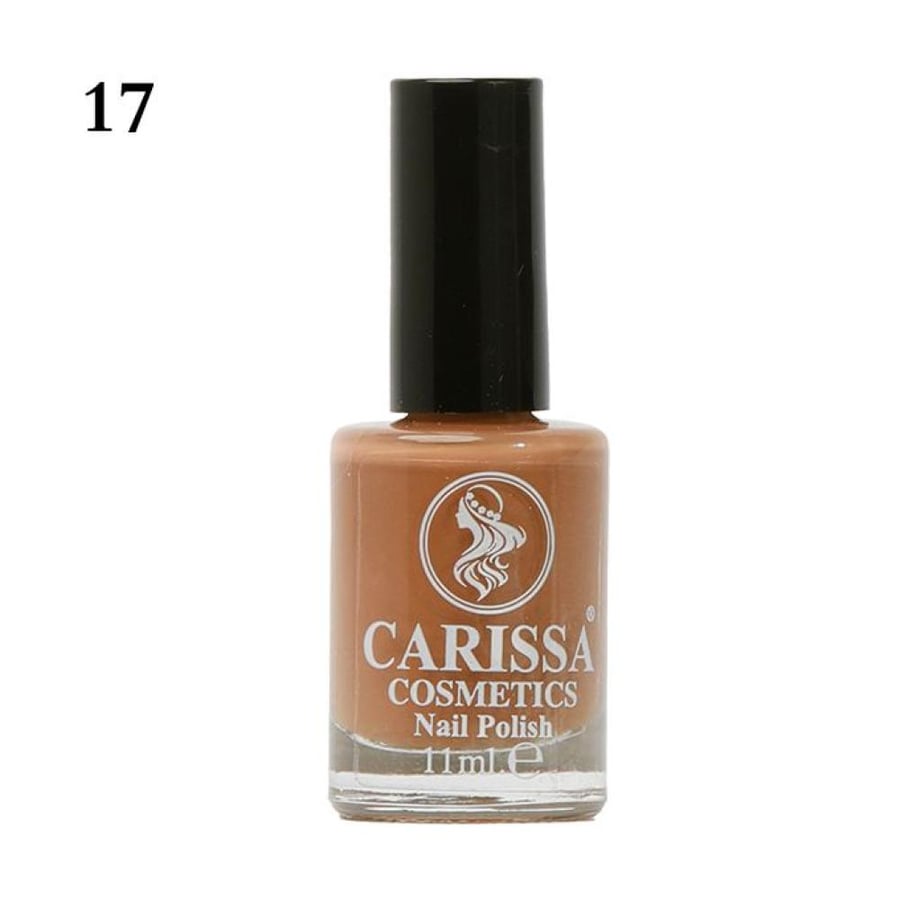 طلاء أظافر بني من Carissa Cosmetics درجة 17 بحجم 11ml