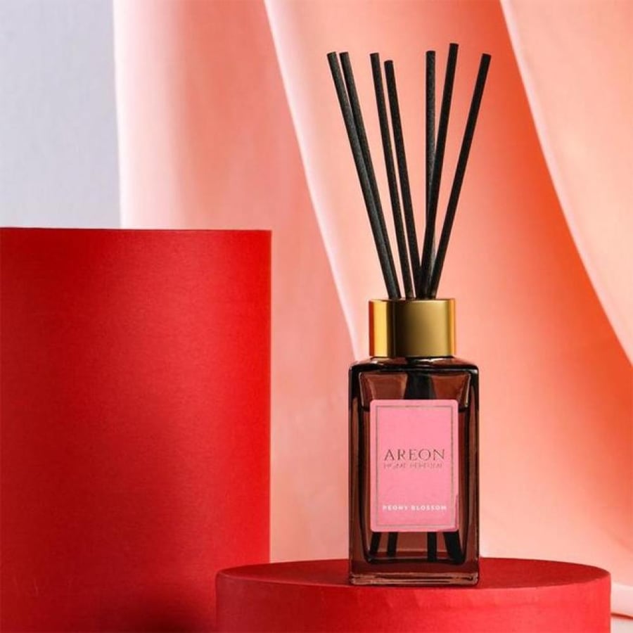 معطر أعواد بيوني بلوسوم AREON 85 مل زجاج بني وغطاء ذهبي