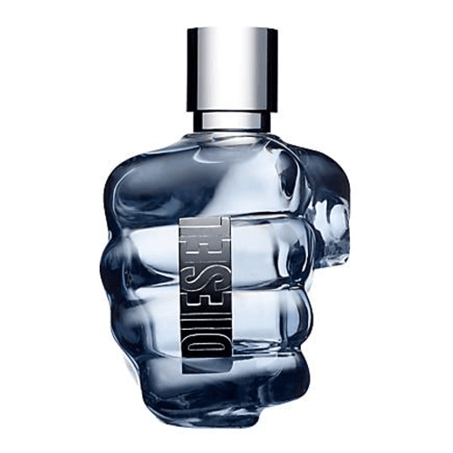 عطر رجالي اونلي ذا بريف او دو تواليت من Diesel زجاجة زرقاء بغطاء فضي