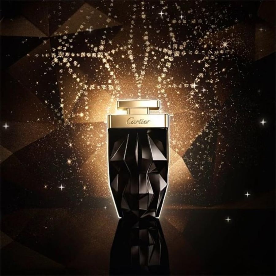 عطر أو دو برفيوم إناث Enath بزجاجة سوداء بغطاء ذهبي موديل 3685