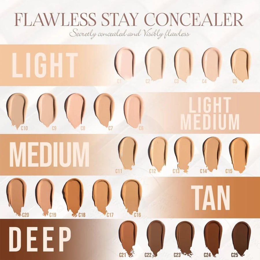 كونسيلر فلاولس ستاي من Beauty Creations درجة Beige بغطاء ذهبي