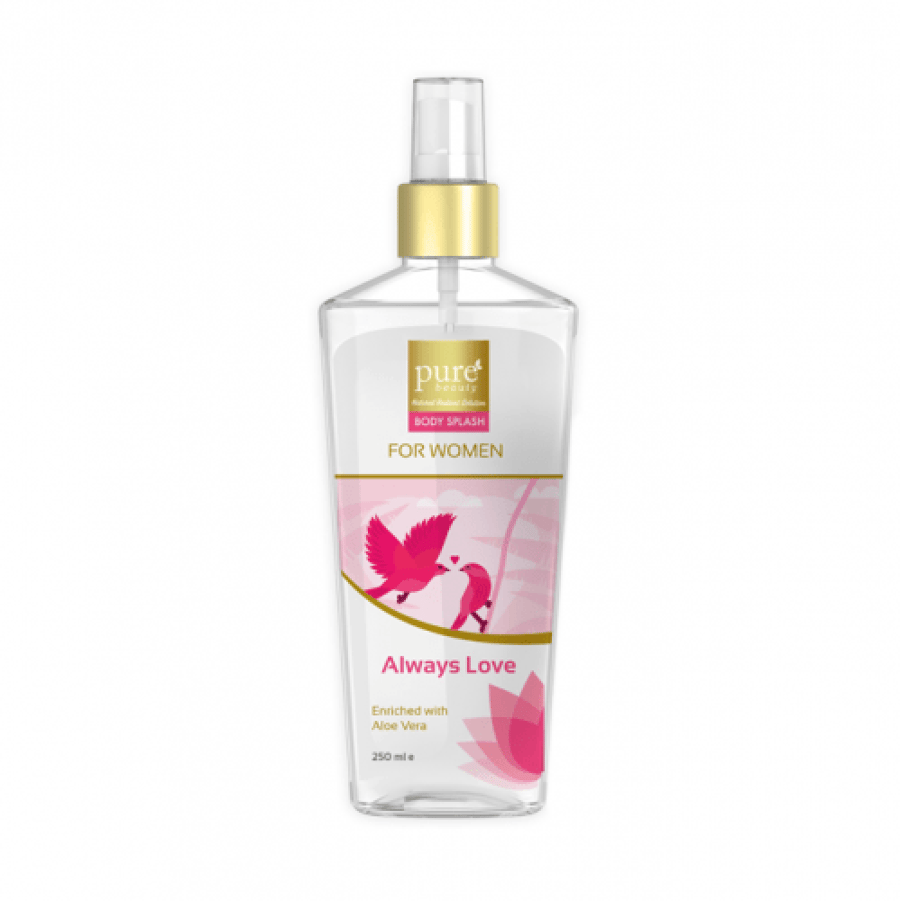 سبراي جسم معطر اولويز لوف للنساء من Pure Beauty بغطاء ذهبي 250 مل