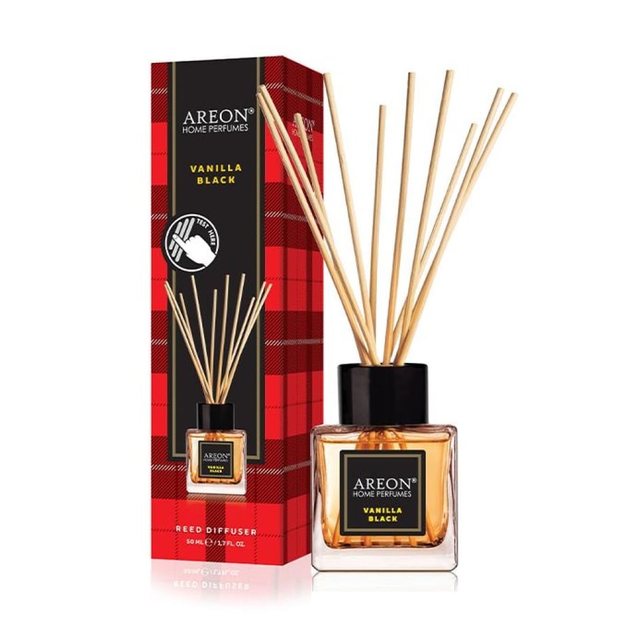 معطر أعواد فانيليا بلاك من AREON زجاج مستطيل 50 مل بني
