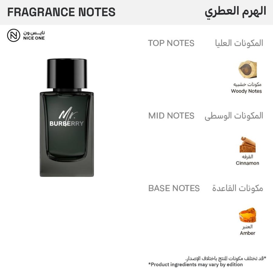 عطر او دو برفيوم رجالي مستر بيربري من BURBERRY أخضر غامق 2990