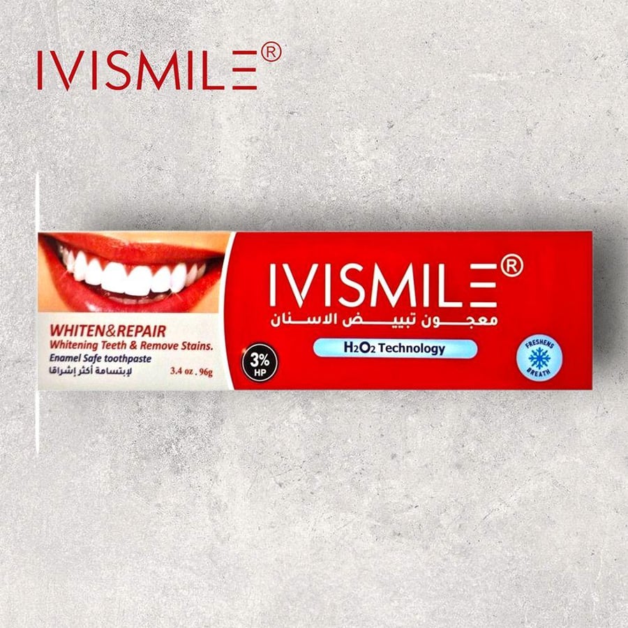 معجون تبييض الأسنان من IVISMILE 96 جم للاستخدام اليومي