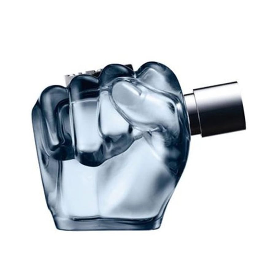 عطر رجالي اونلي ذا بريف او دو تواليت من Diesel زجاجة زرقاء بغطاء فضي