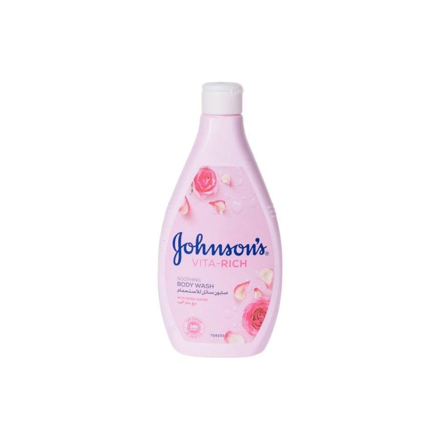 صابون استحمام من Johnsons بماء الورد ومرطب 400 مل