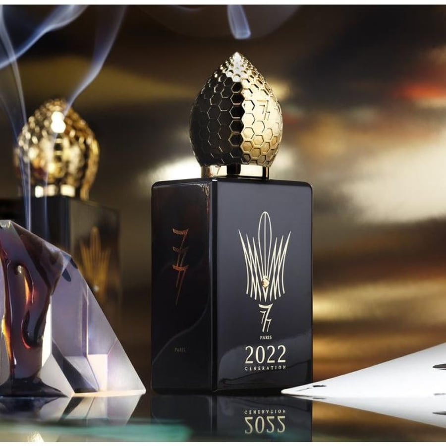 عطر او دو برفيوم جينيراشيون بلاك من MysTouch زجاج أسود غطاء ذهبي