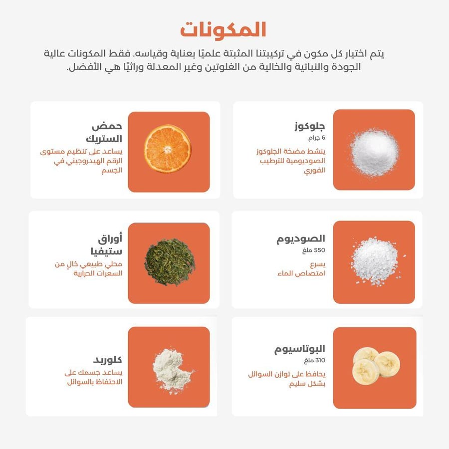 أقراص فوار إلكتروليت بالبرتقال هيدرالايت أنبوب 20 قرص