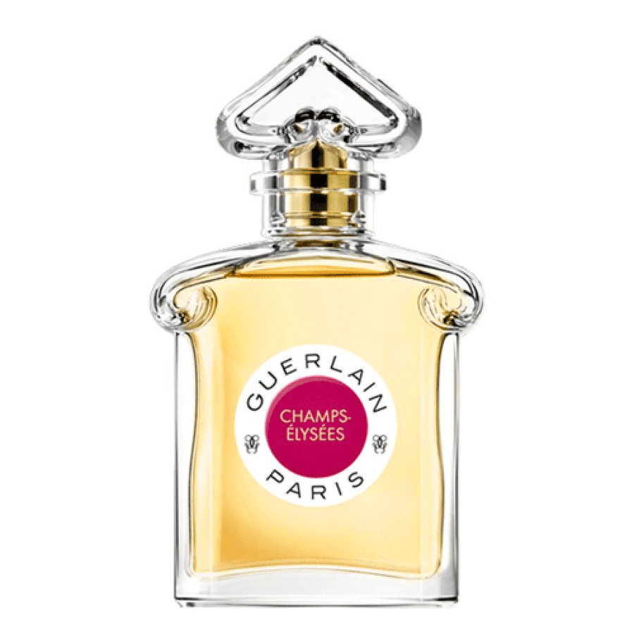 عطر نسائي او دو بارفيوم شامبز إليزيه من جيرلان زجاجة صفراء أنيقة
