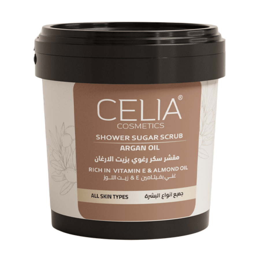 مقشر سكر رغوي بزيت الأرجان CELIA 600 جم لتقشير وترطيب