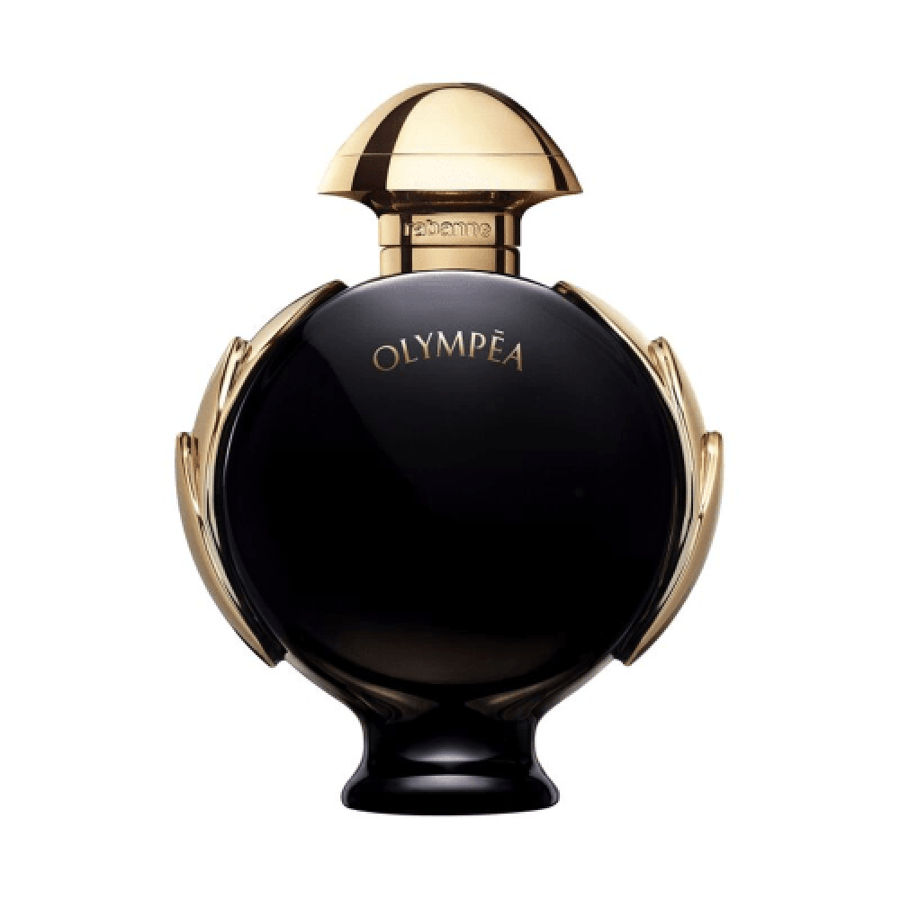 عطر بارفيوم OLYMPEA من باكو رابان فواح أنثوي بتصميم أسود وذهبي