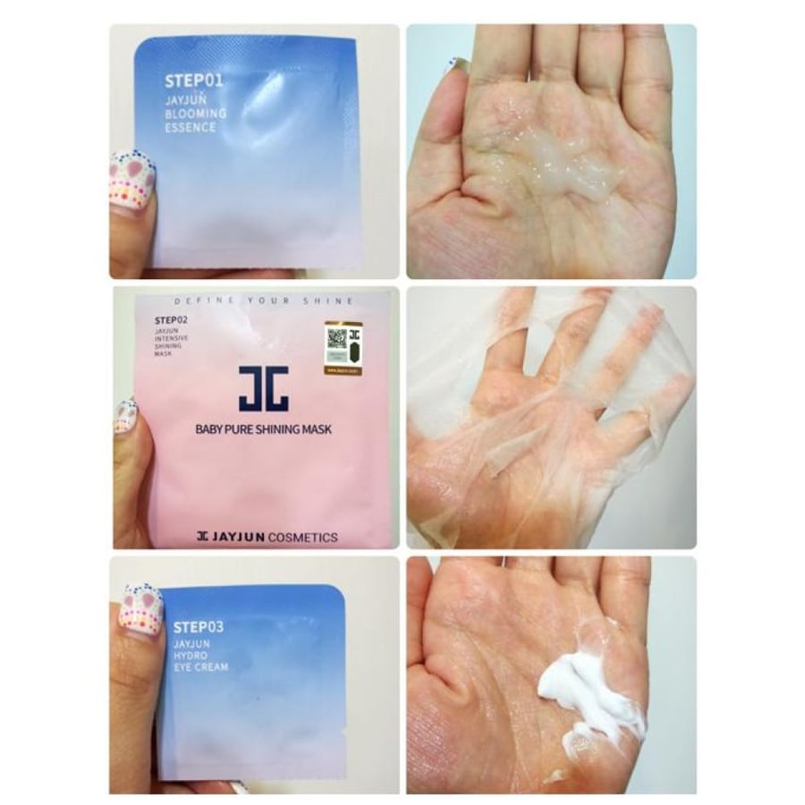 قناع وجه ورقي لمعان مكثف من JAYJUN COSMETIC ورديأزرق
