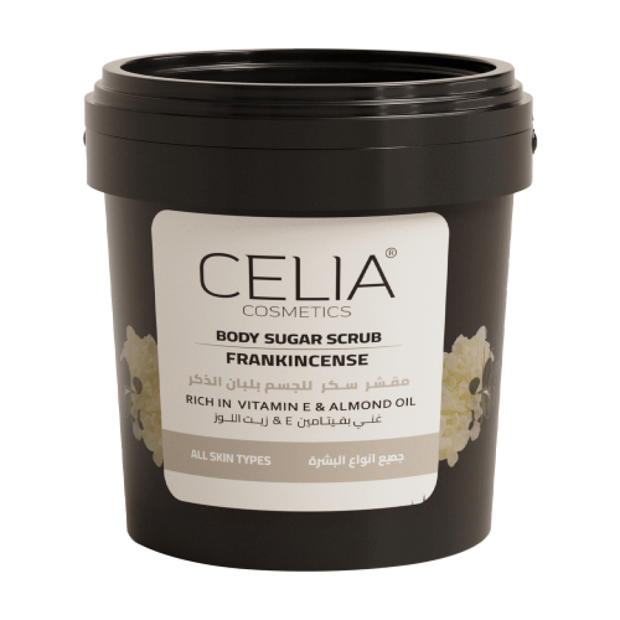 مقشر سكر زيتي للجسم باللبان الذكر CELIA 600 جم