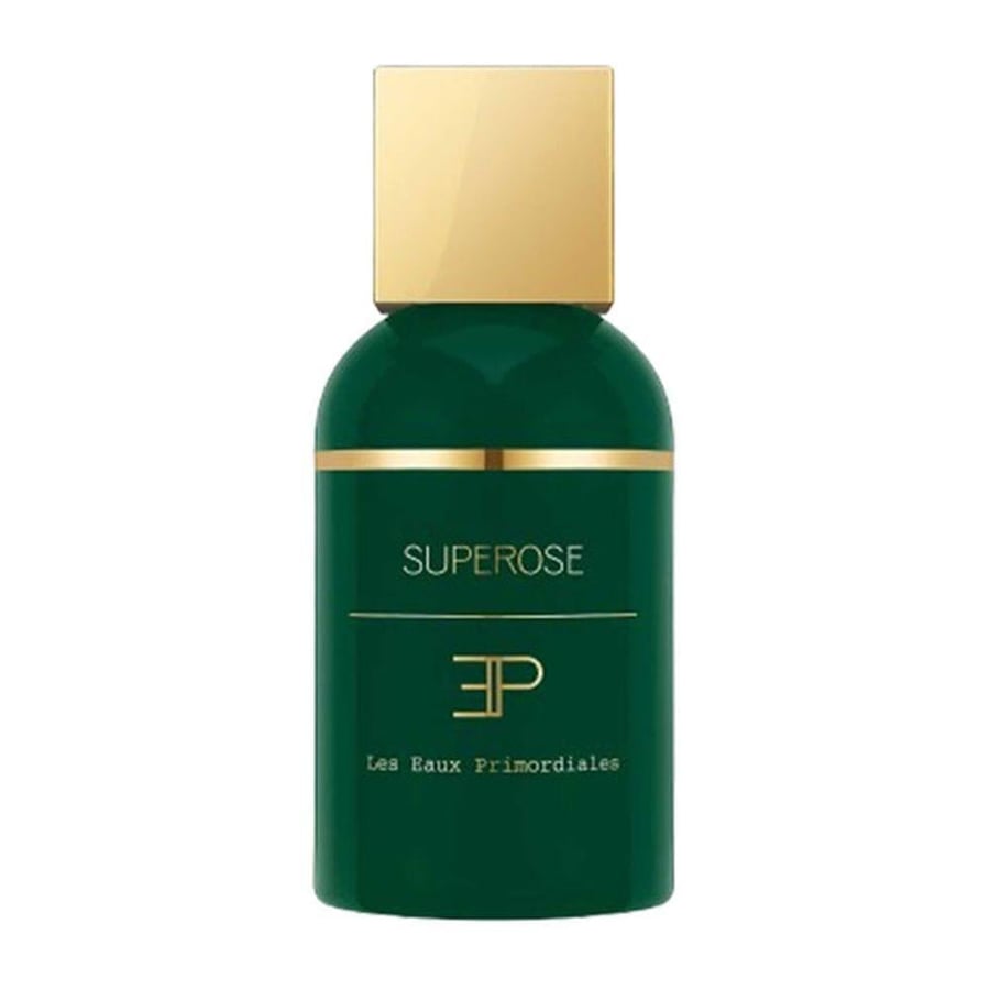 عطر او دو برفيوم سوبروز من Les Eaux Primordiales زجاج أخضر وغطاء ذهبي