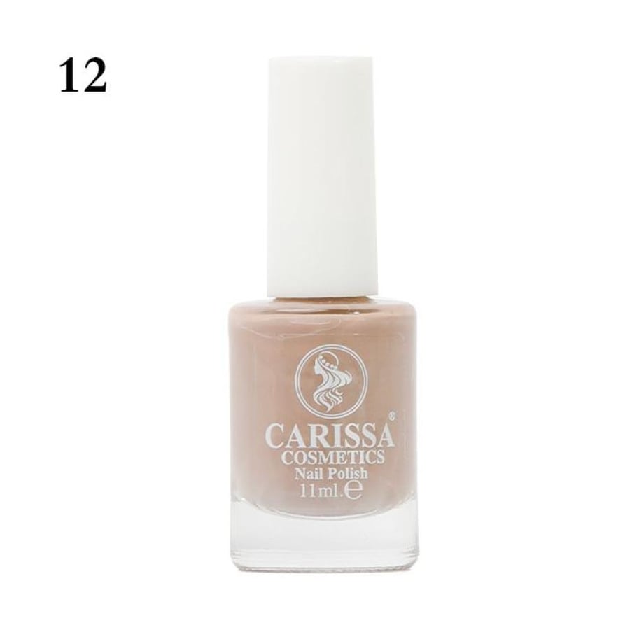 طلاء أظافر بيج من Carissa Cosmetics درجة 12 سعة 11ml