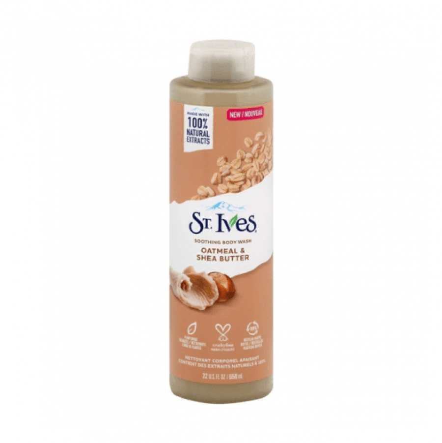 غسول جسم مرطب بالشوفان وزبدة الشيا من St Ives 950 مل