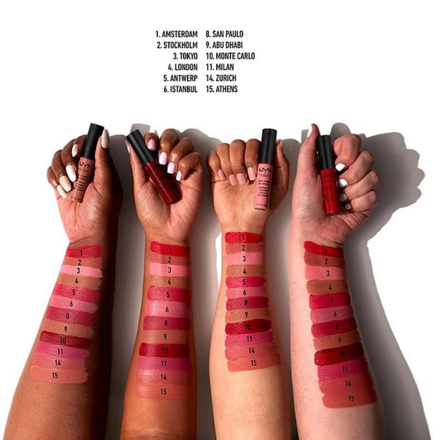 أحمر شفاه سائل مطفي NYX درجة بينك ميلان 8 مل بملمس مخملي