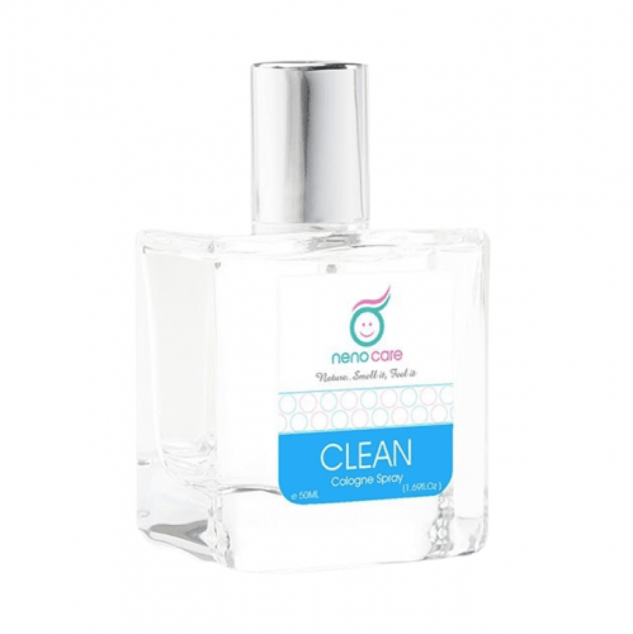 عطر كلين من neno care زجاجة 50ML شفافة بغطاء فضي