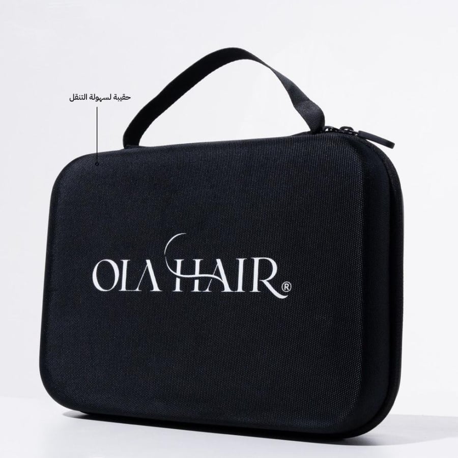مجموعة مكواة تلفيف وتمويج شعر 5 في 1 OLA HAIR 5 رؤوس أسود LED
